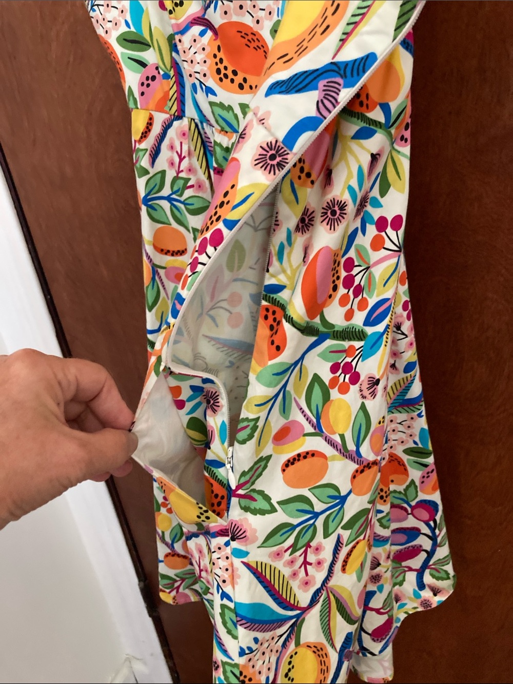Anthropologie Fruit & Floral Print Romper Dress in Multi-Color - Picture 6 of 6